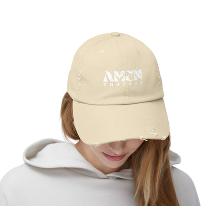 AMEN THREADS UNISEX DISTRESSED HAT