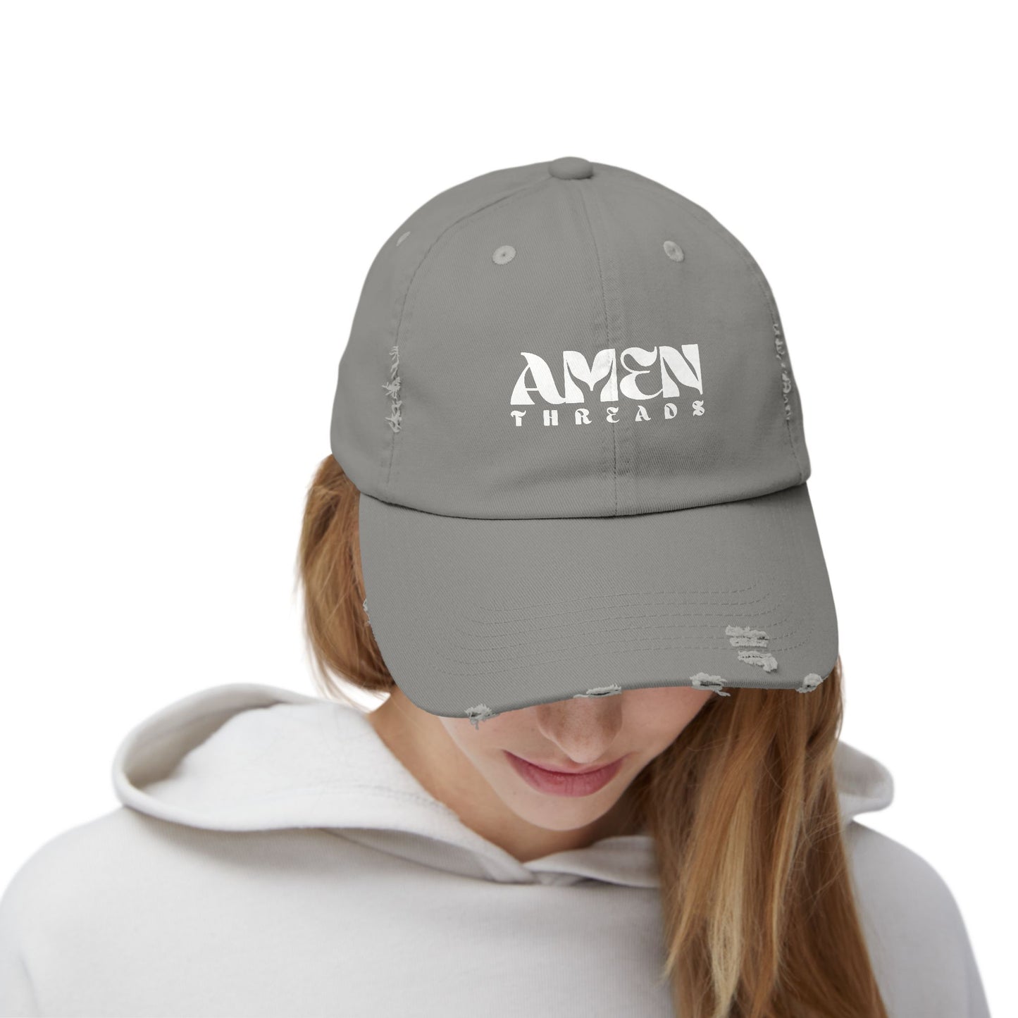 AMEN THREADS UNISEX DISTRESSED HAT