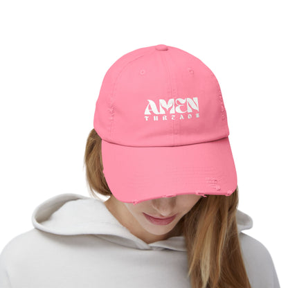 AMEN THREADS UNISEX DISTRESSED HAT